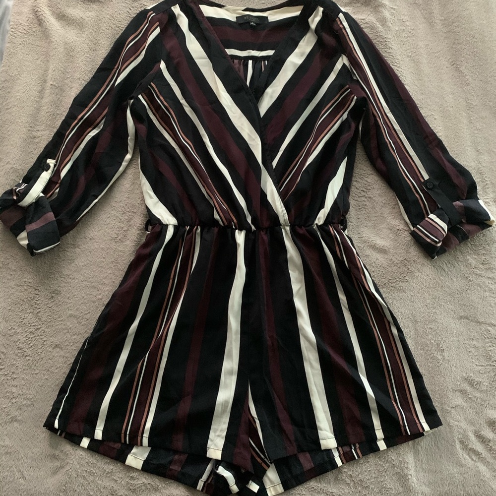 Stripped Short Romper